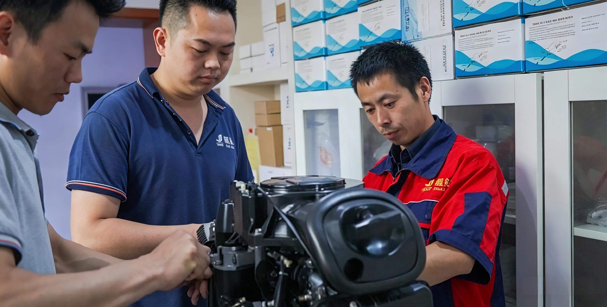 Factory machinery and equipment for outboard motor manufacturing